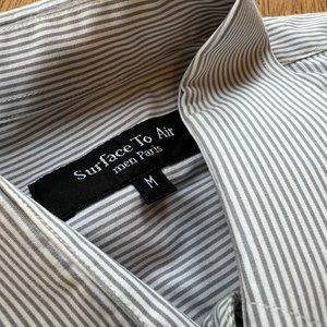 Surface To Air Paris Men's Medium striped long sleeve shirt